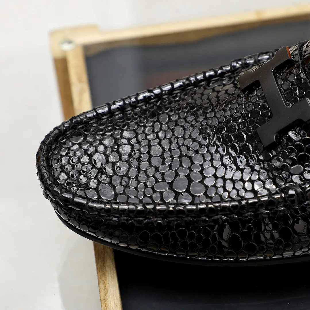 Men's shoes 💰360 🕷🕷【HERMES】The same style as Hermès counters🇨🇳Classic slip-on shoes 1:1 mold opening💯Original quality🍓Using imported first-layer cowhide🍅Pigskin lining🌶🌶Super high-end men's leather shoes🇨🇳Solid and stable Very special🍇 Color, optional! Code number 38-44……